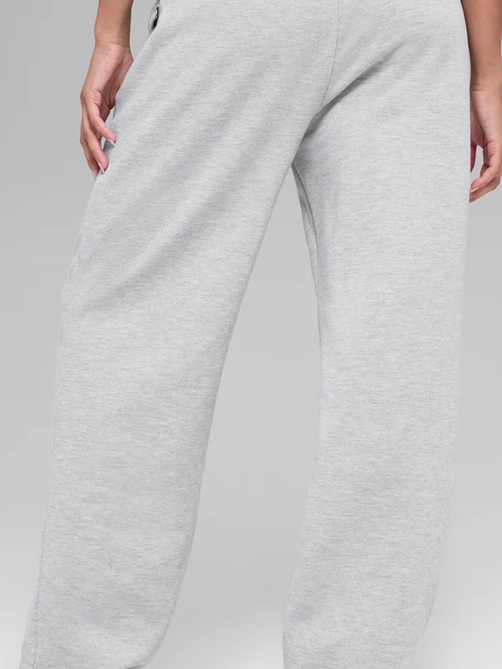 ALO Yoga Light Gray Wide-Leg Track Pants